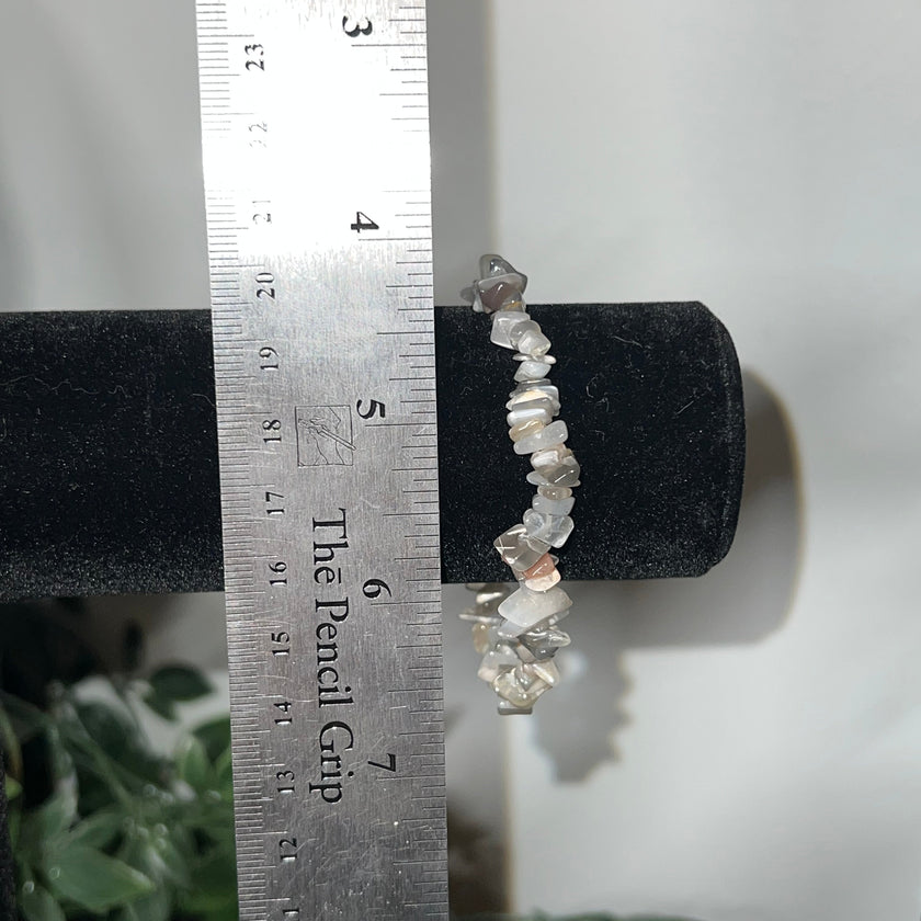 Black Moonstone Chip Bracelet