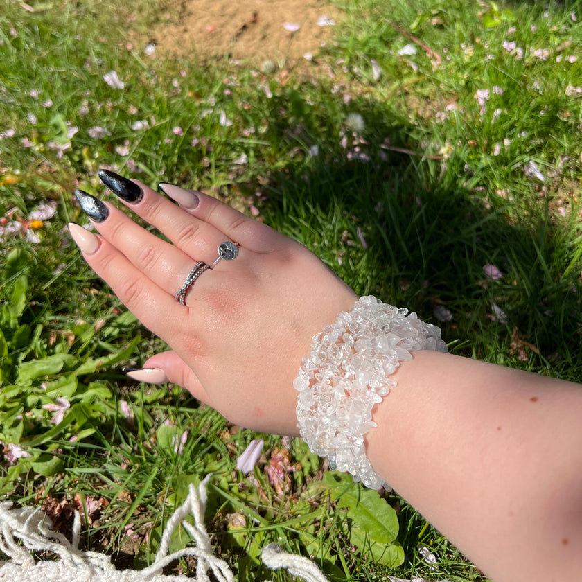 Clear Quartz Chip Bracelet