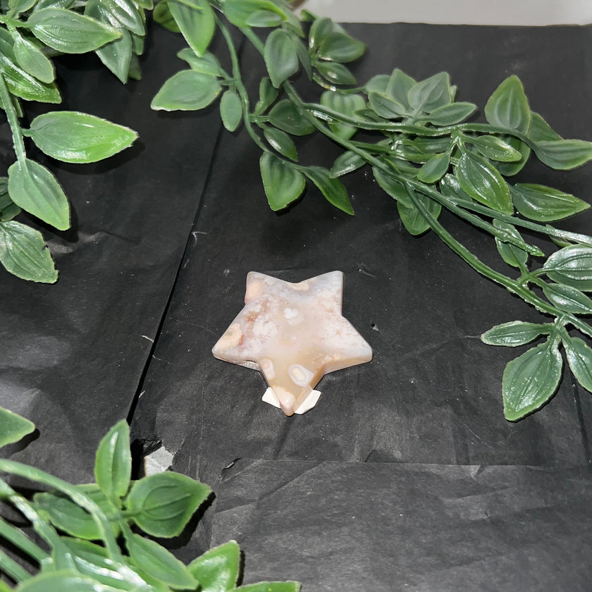 Flower Agate Star Carving