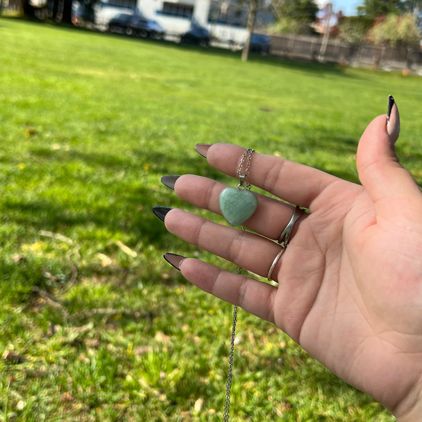 Green Aventurine Heart Pendant