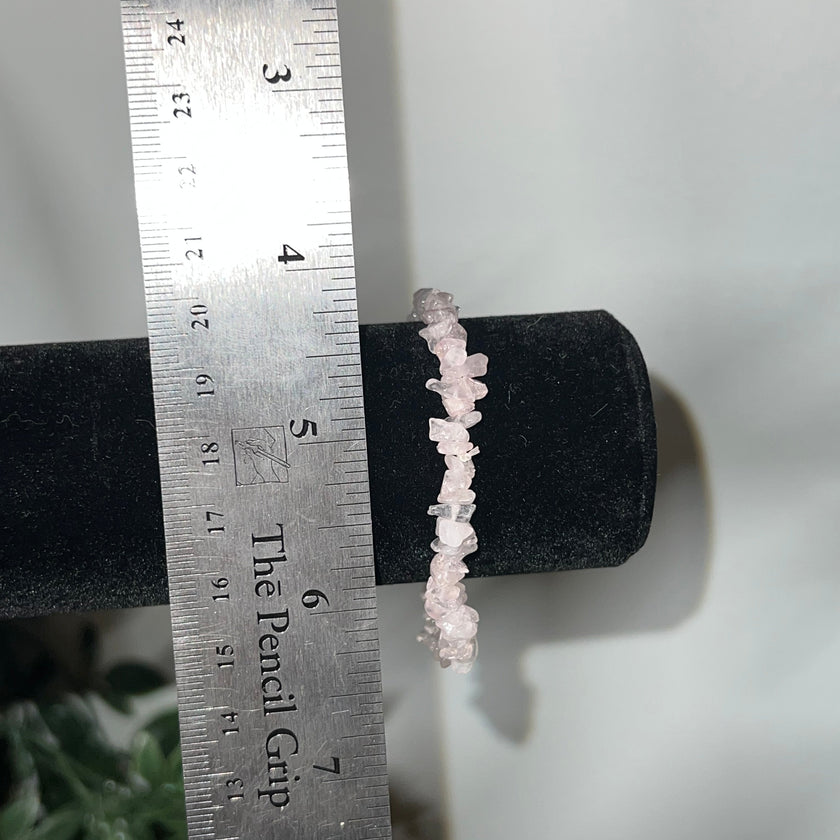 Rose Quartz Chip Bracelet