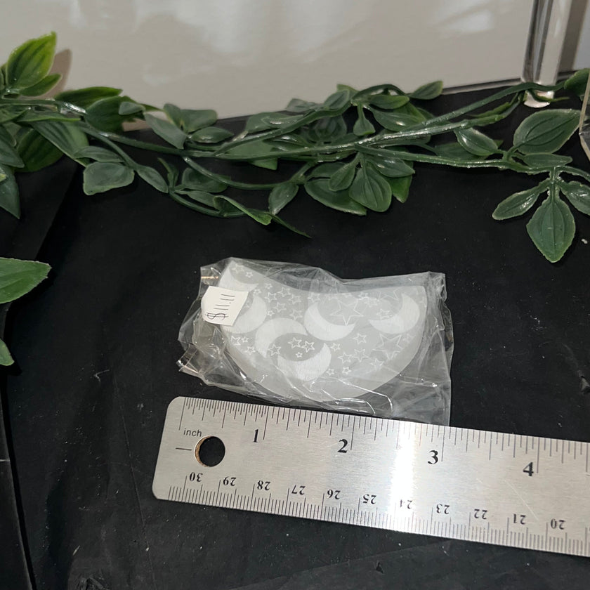 Satin Spar Moon & Stars Plate