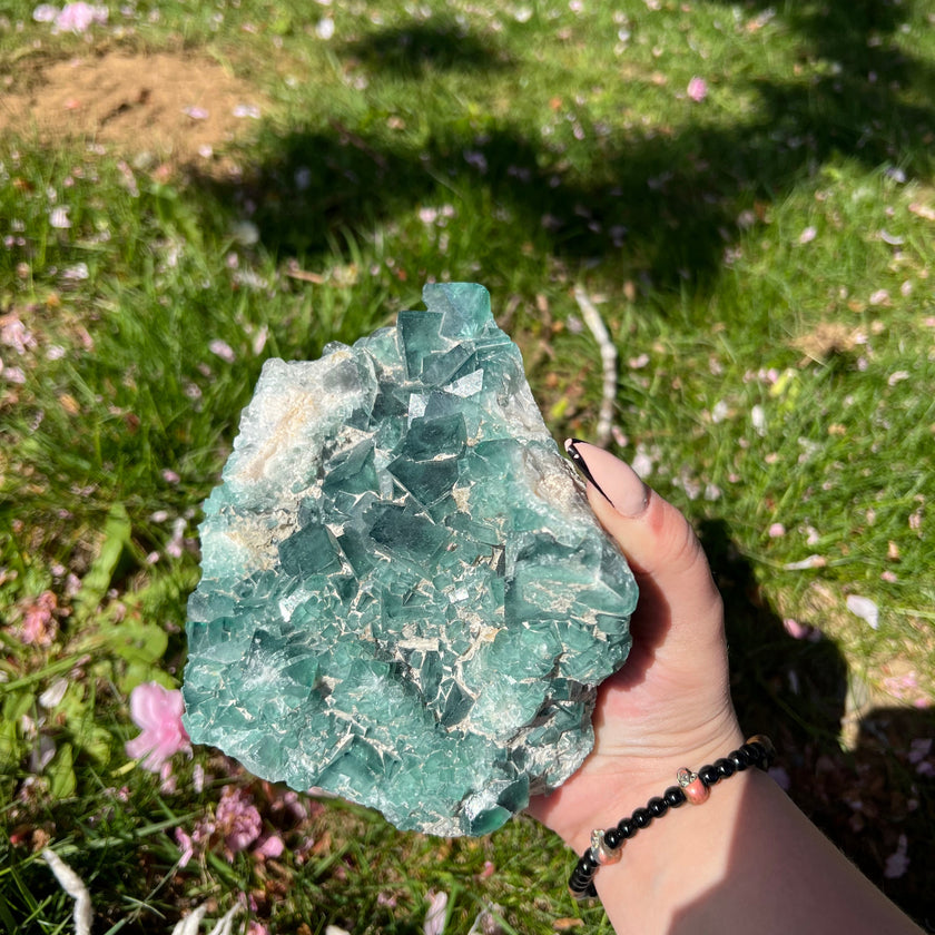 Huge Cubic Green Fluorite Raw Specimen
