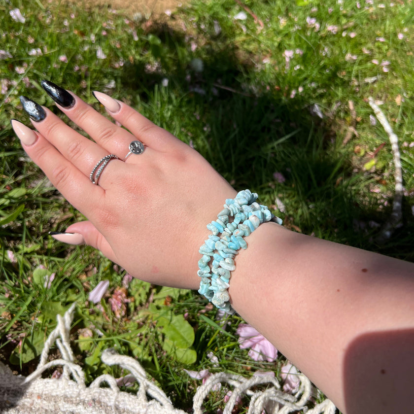 Larimar Chip Bracelet