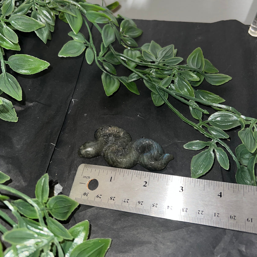 Labradorite Snake Carving