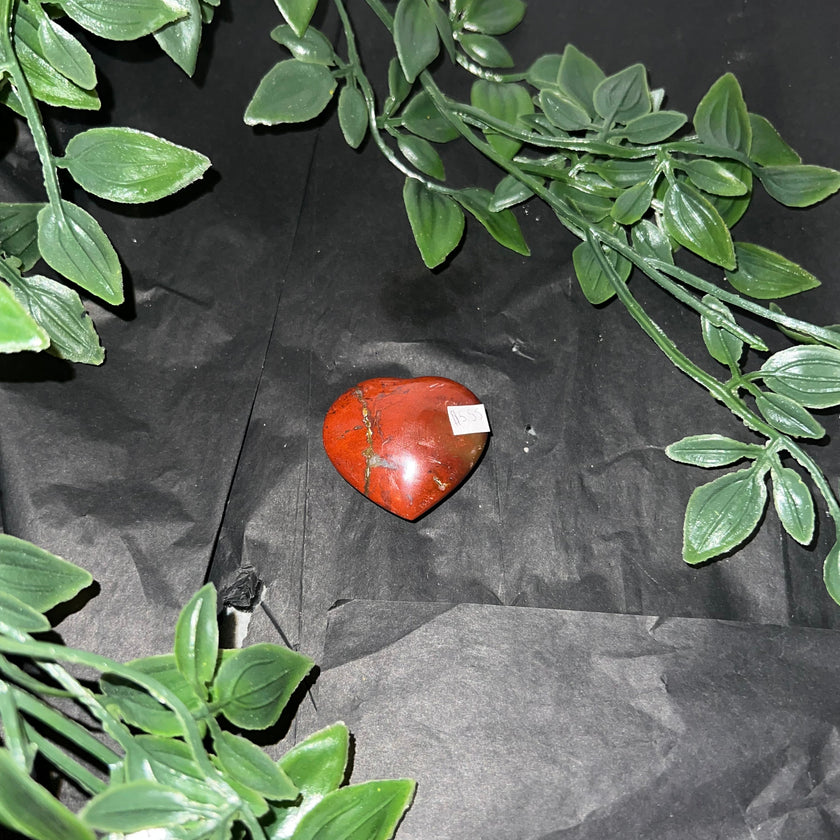Red Jasper Heart Carving