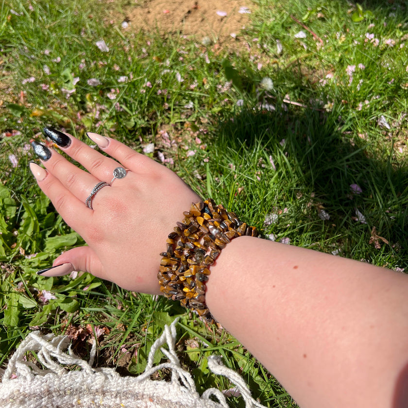 Tigers Eye Chip Bracelet