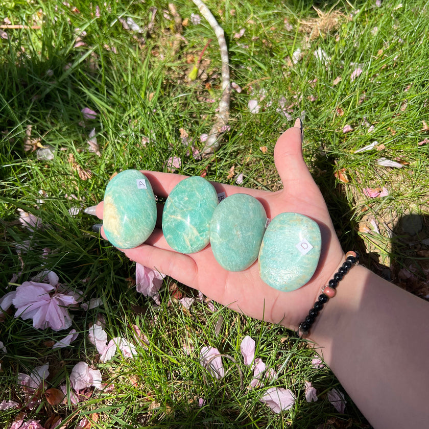 Amazonite Palm Stones
