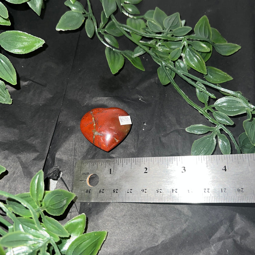 Red Jasper Heart Carving