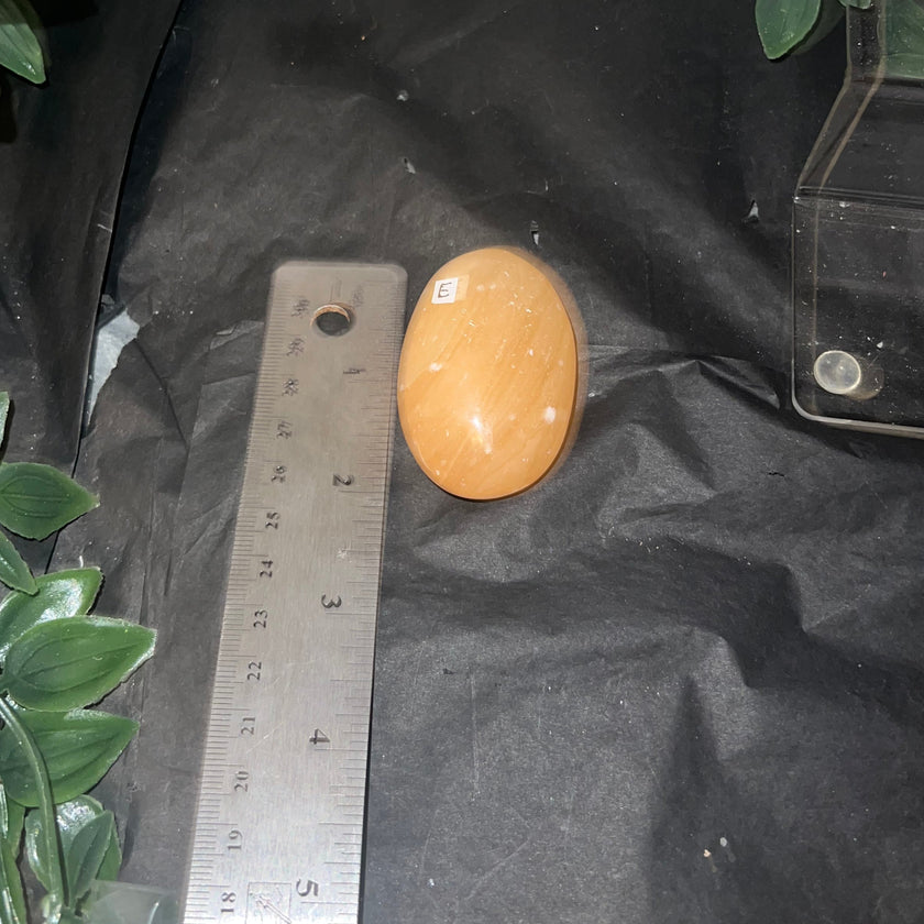 Orange Calcite Palm Stones