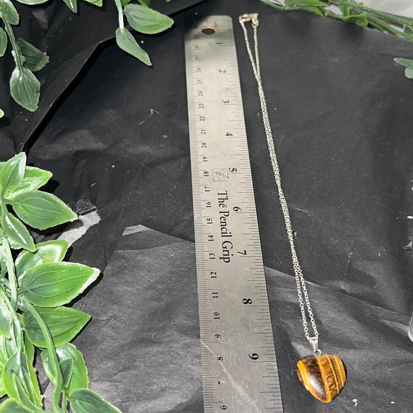 Tigers Eye Heart Pendant