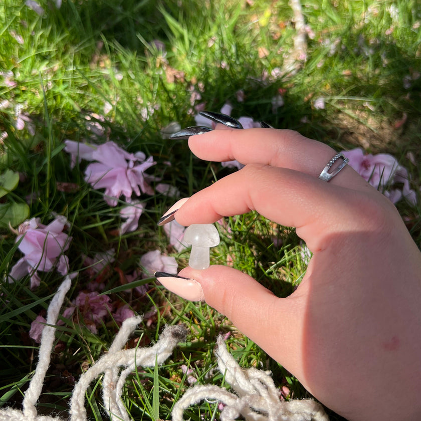 Clear Quartz Mushroom Carving