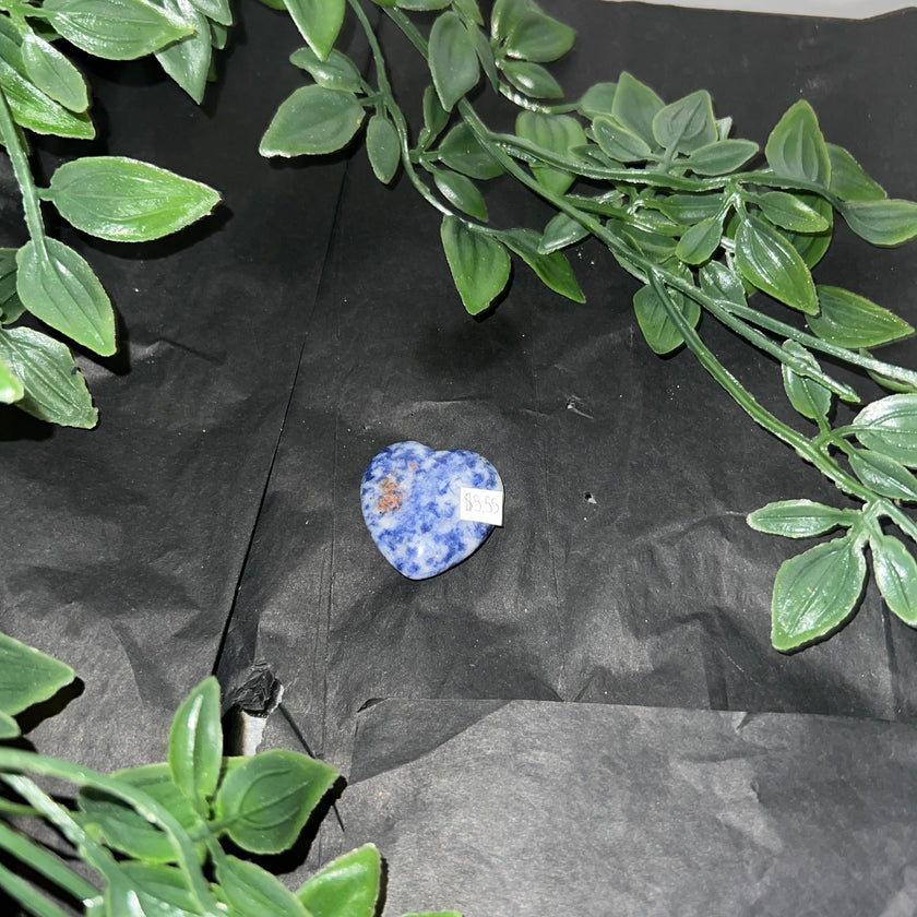 Sodalite Heart Carving