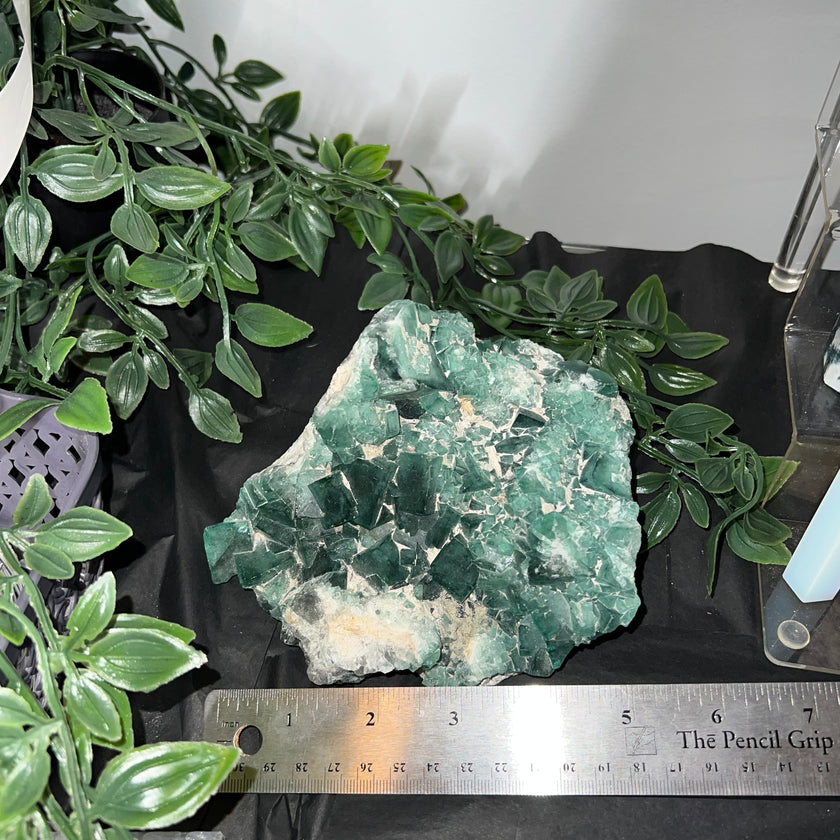Huge Cubic Green Fluorite Raw Specimen