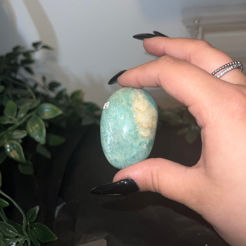 Amazonite Palm Stones