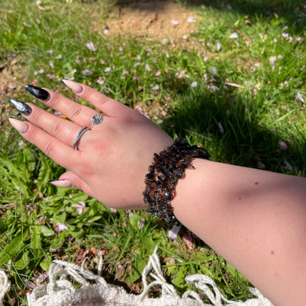 Smoky Quartz Chip Bracelet
