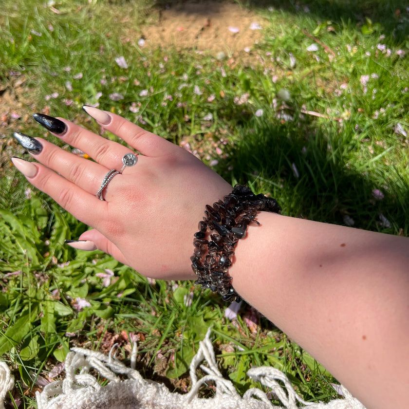 Smoky Quartz Chip Bracelet