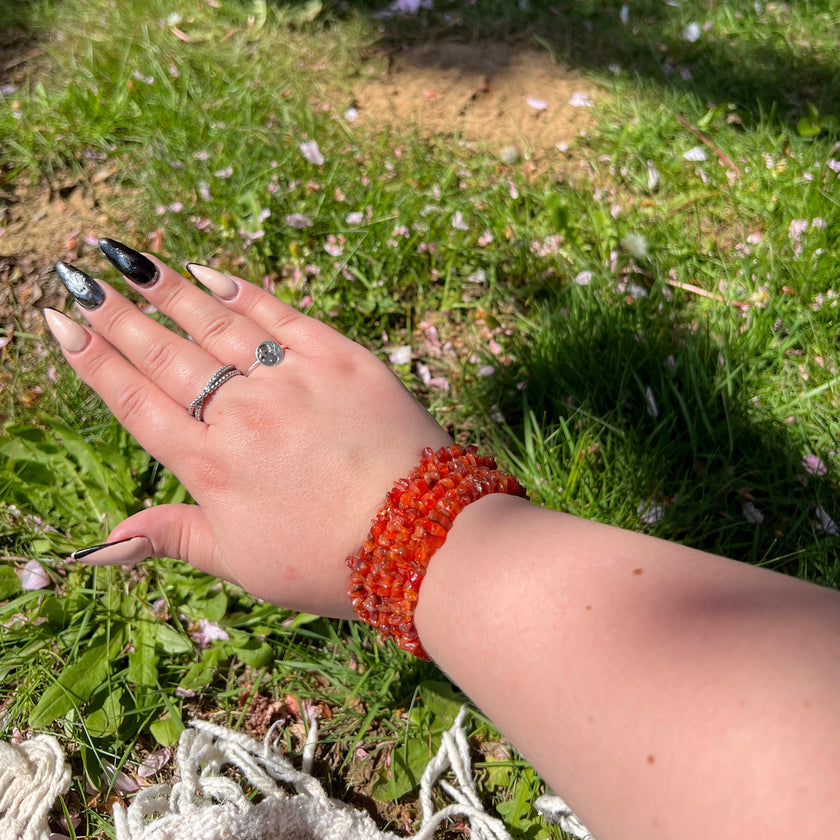 Carnelian Chip Bracelet