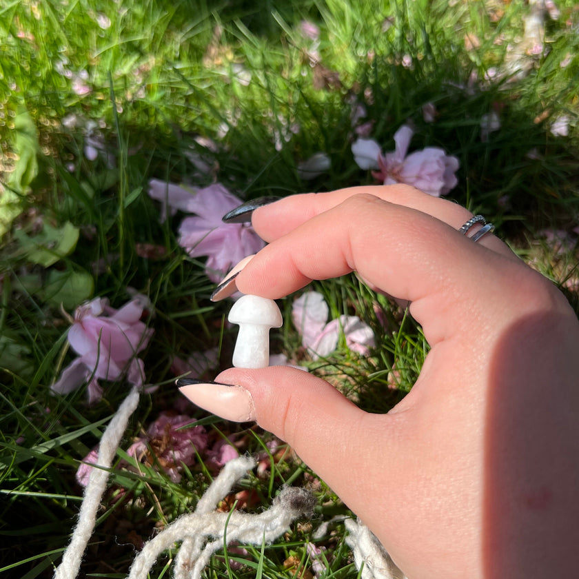 Moonstone Mushroom Carving