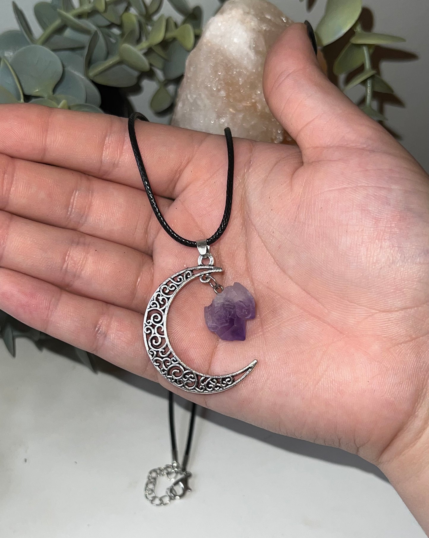 Amethyst Moon Necklace