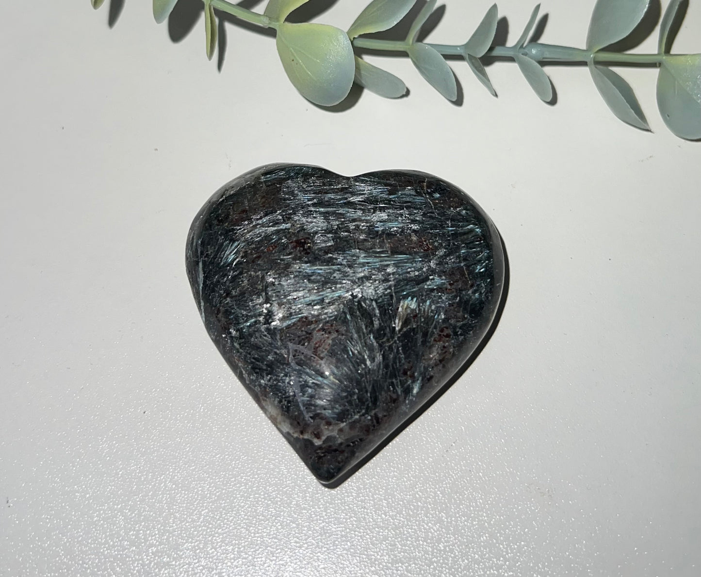 Astrophyllite Heart Carving