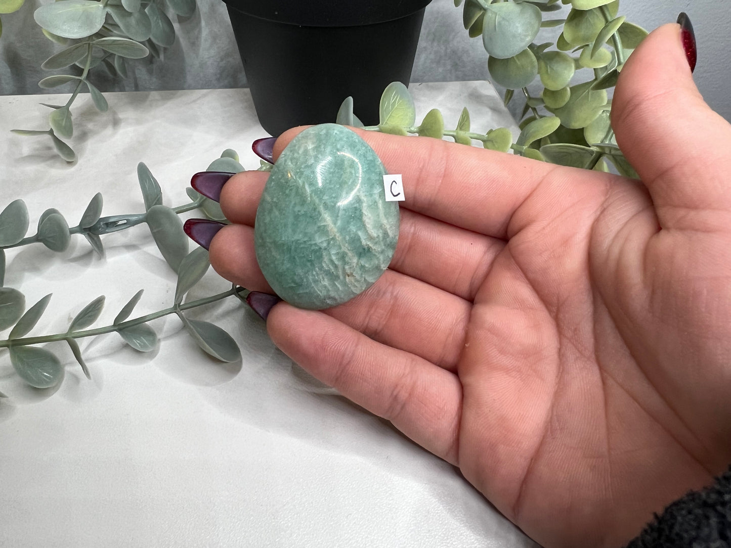 Amazonite Mini Palm Stone