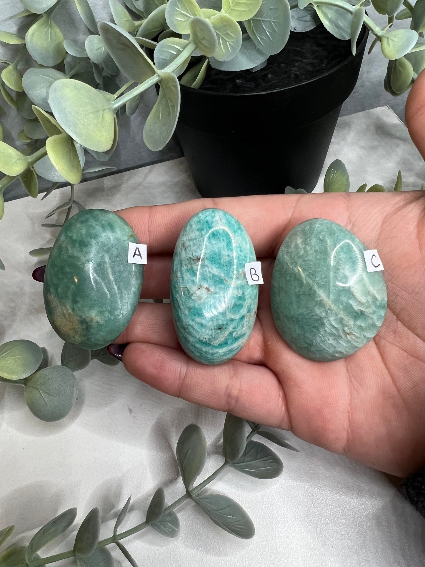 Amazonite Mini Palm Stone