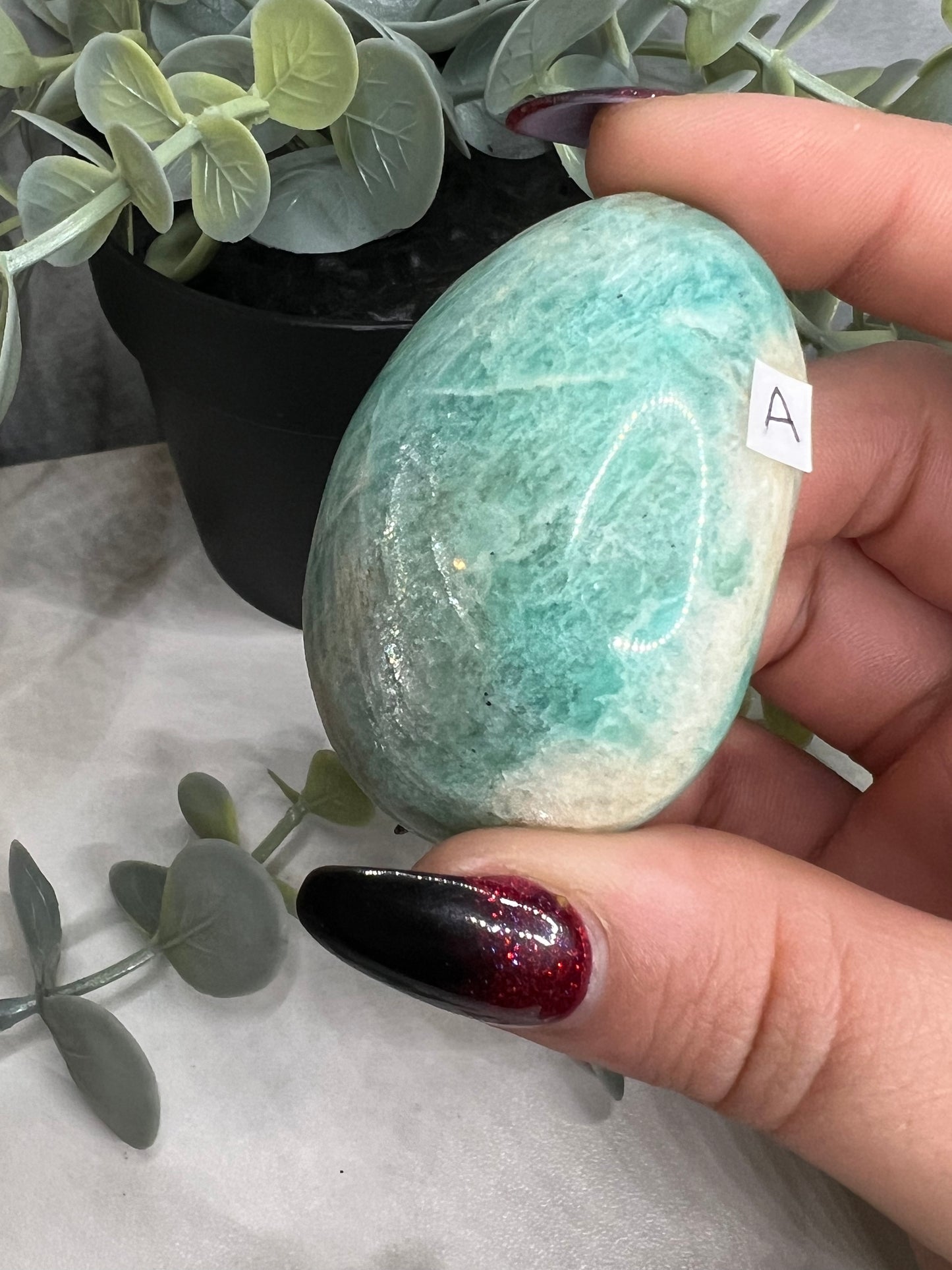 Amazonite Palm Stone