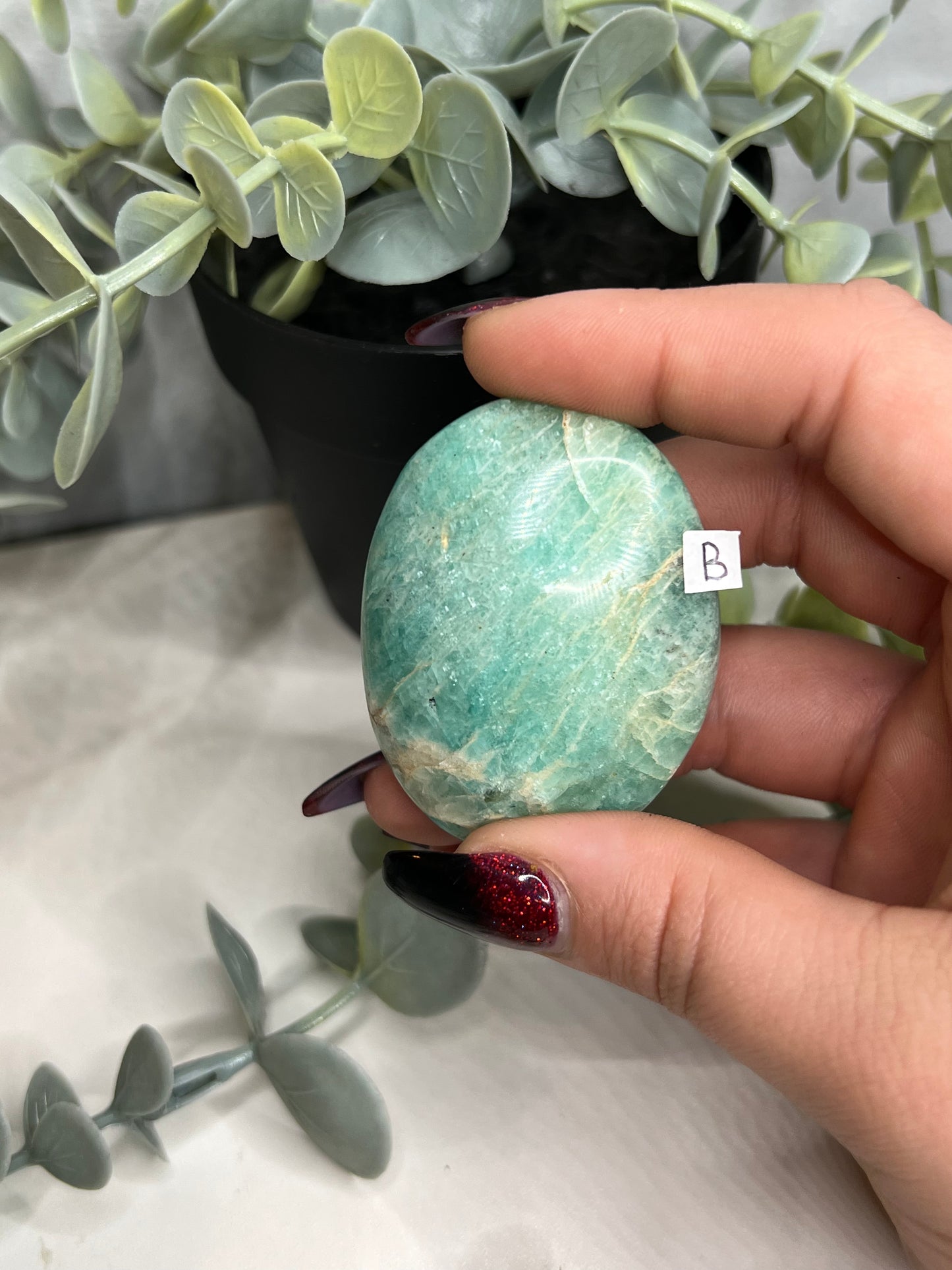 Amazonite Palm Stone