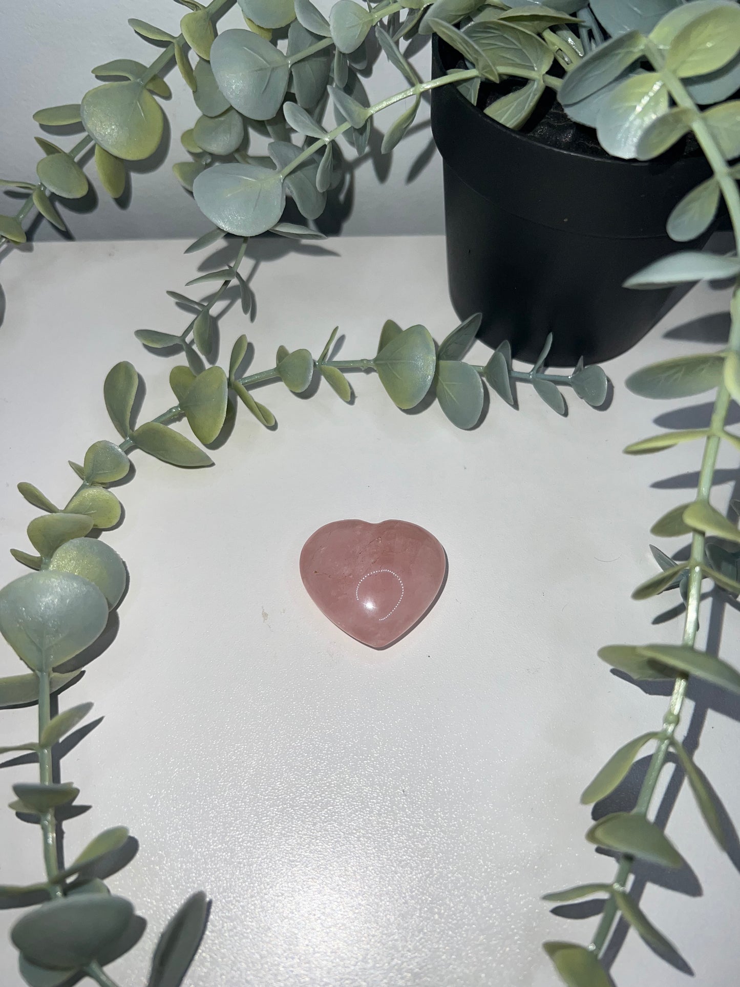 Rose Quartz Heart Carving