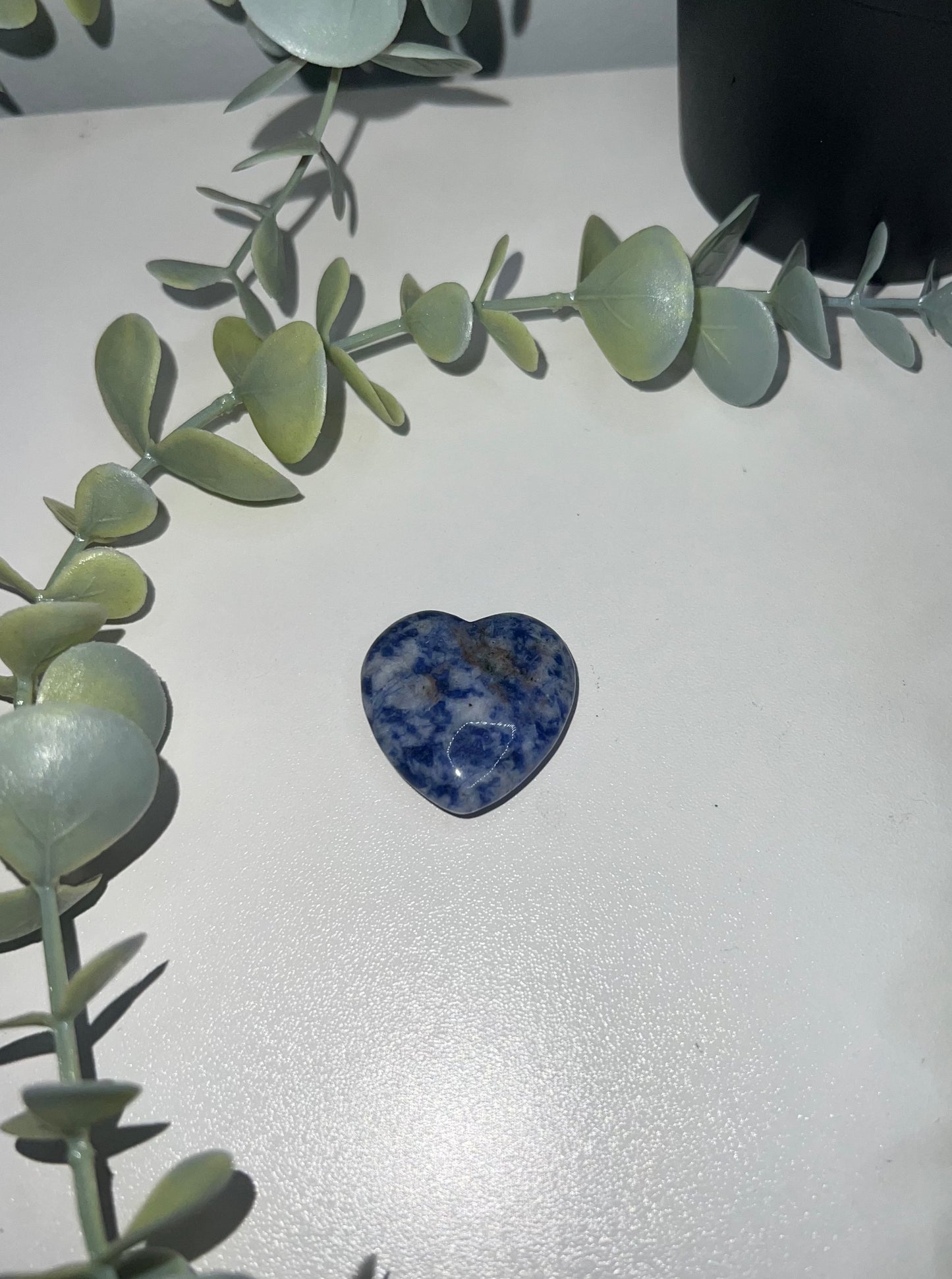 Sodalite Heart Carving