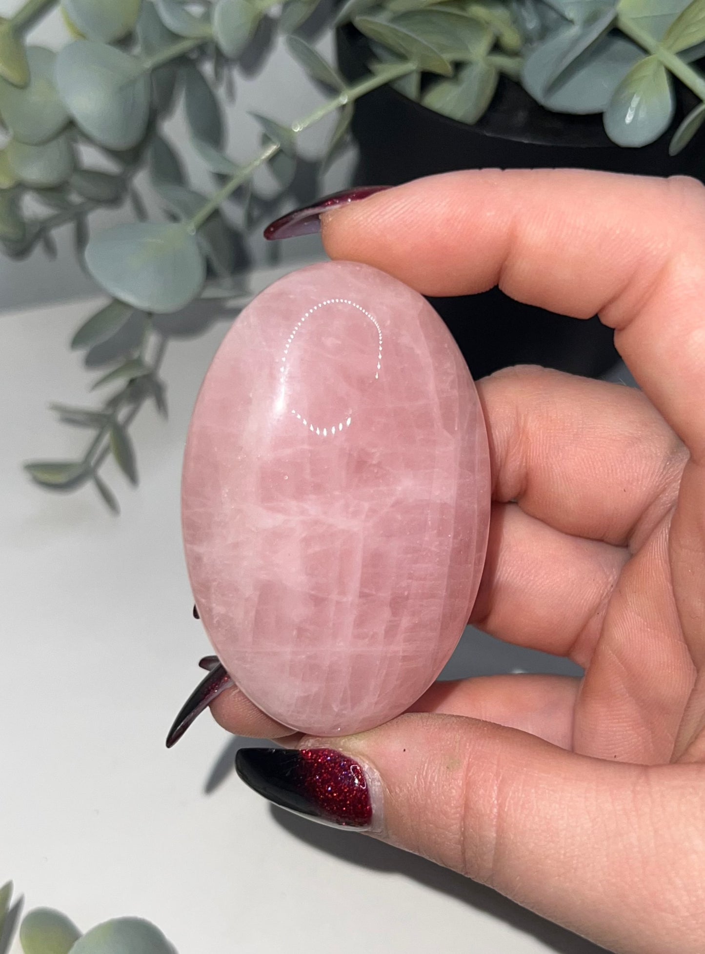 Rose Quartz Palm Stone