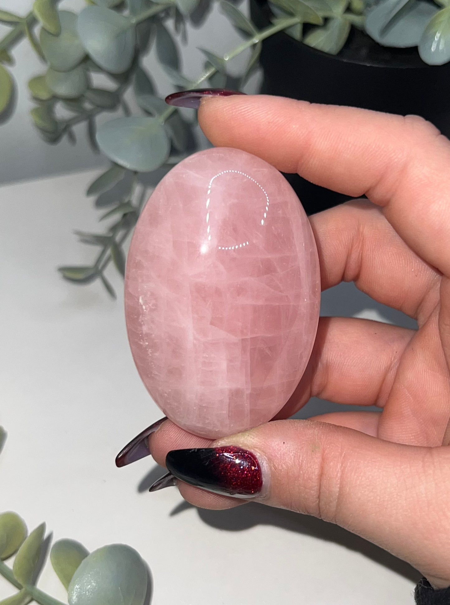 Rose Quartz Palm Stone