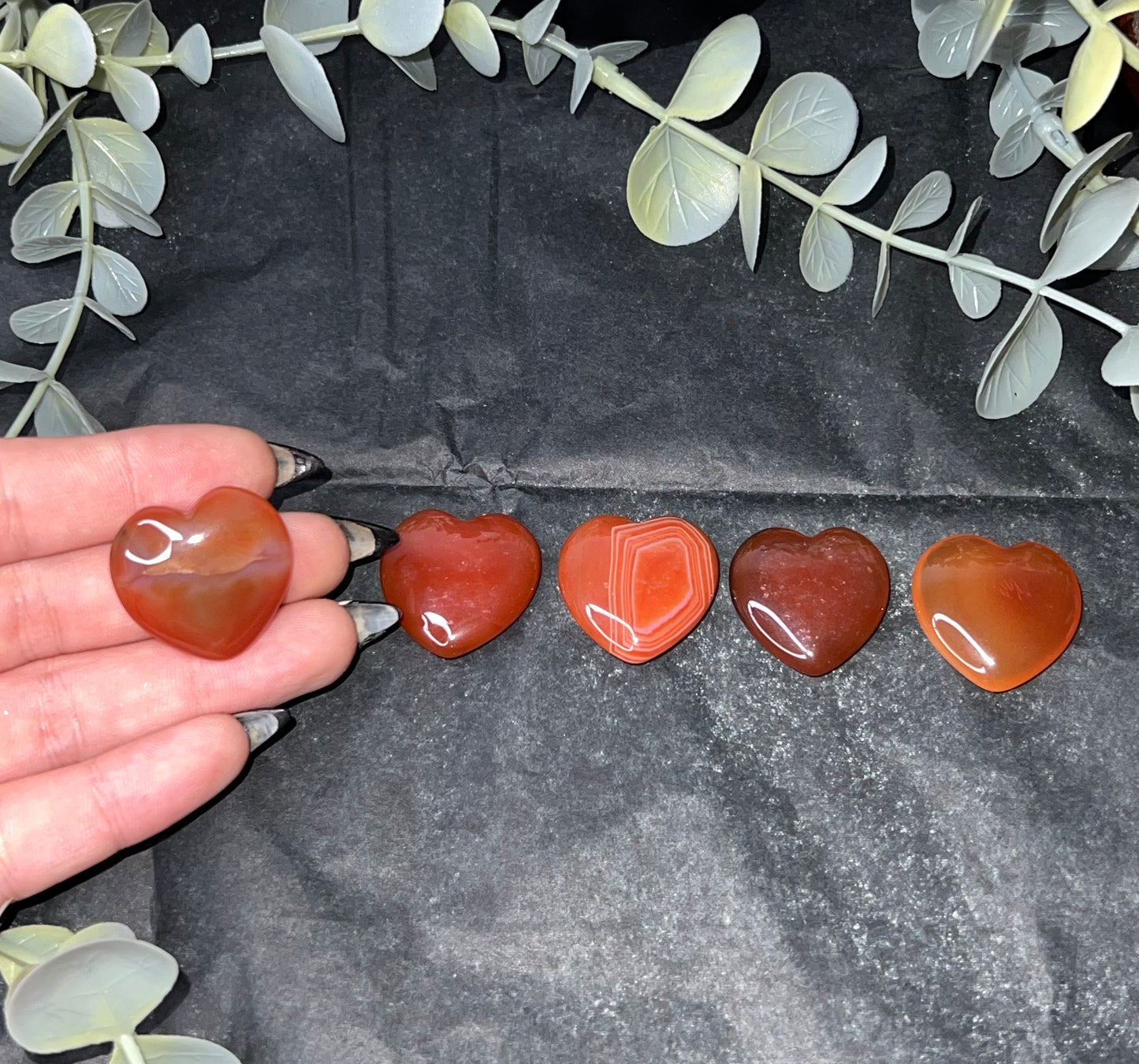 Carnelian Heart Carving