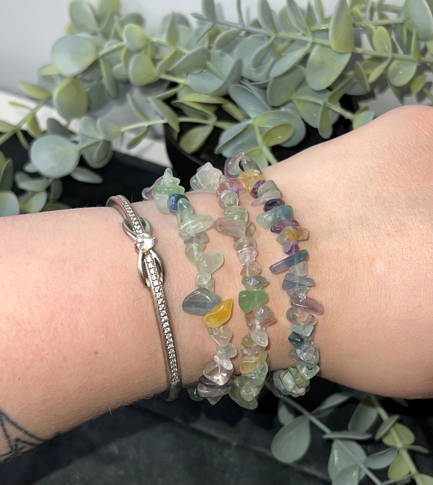 Fluorite Chip Bracelet