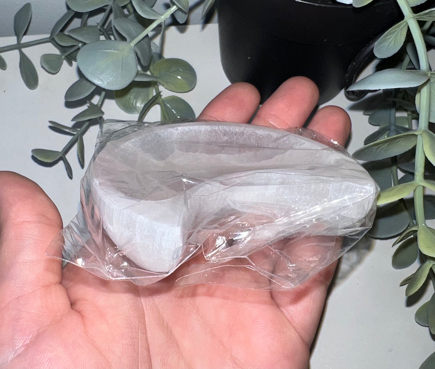 Selenite Moon Bowl