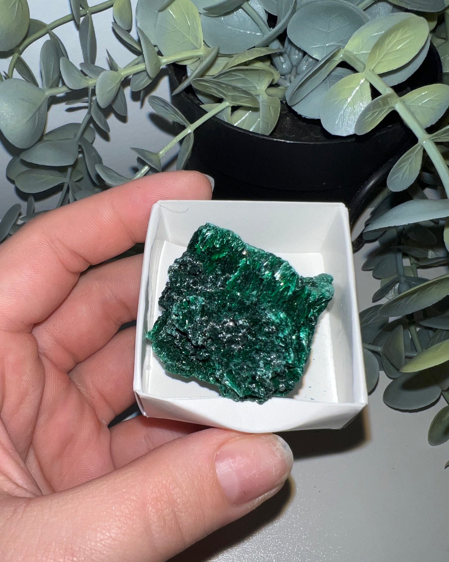 Fibrous Malachite Cluster