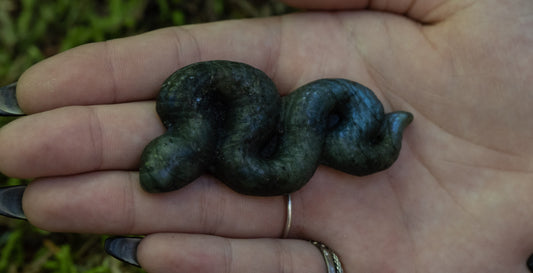 Labradorite Snake Carving B