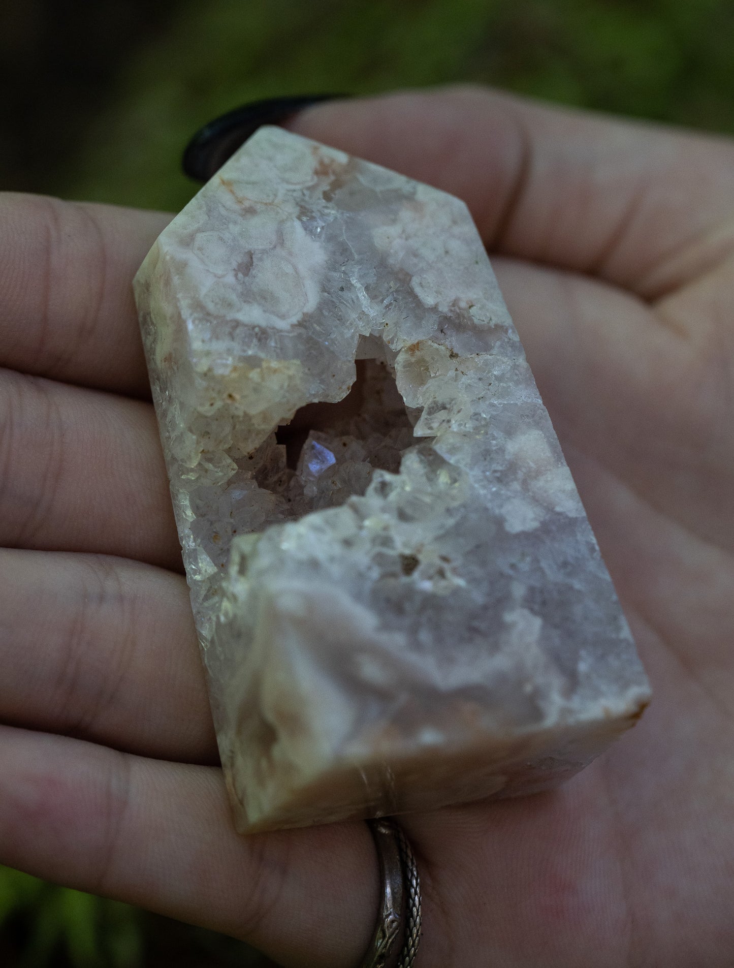 Flower Agate Druzy Agatę Tower